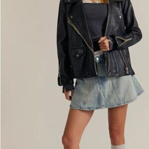 Free People We the Free Jealousy Leather Moto Jacket New with Tags $698 Retail